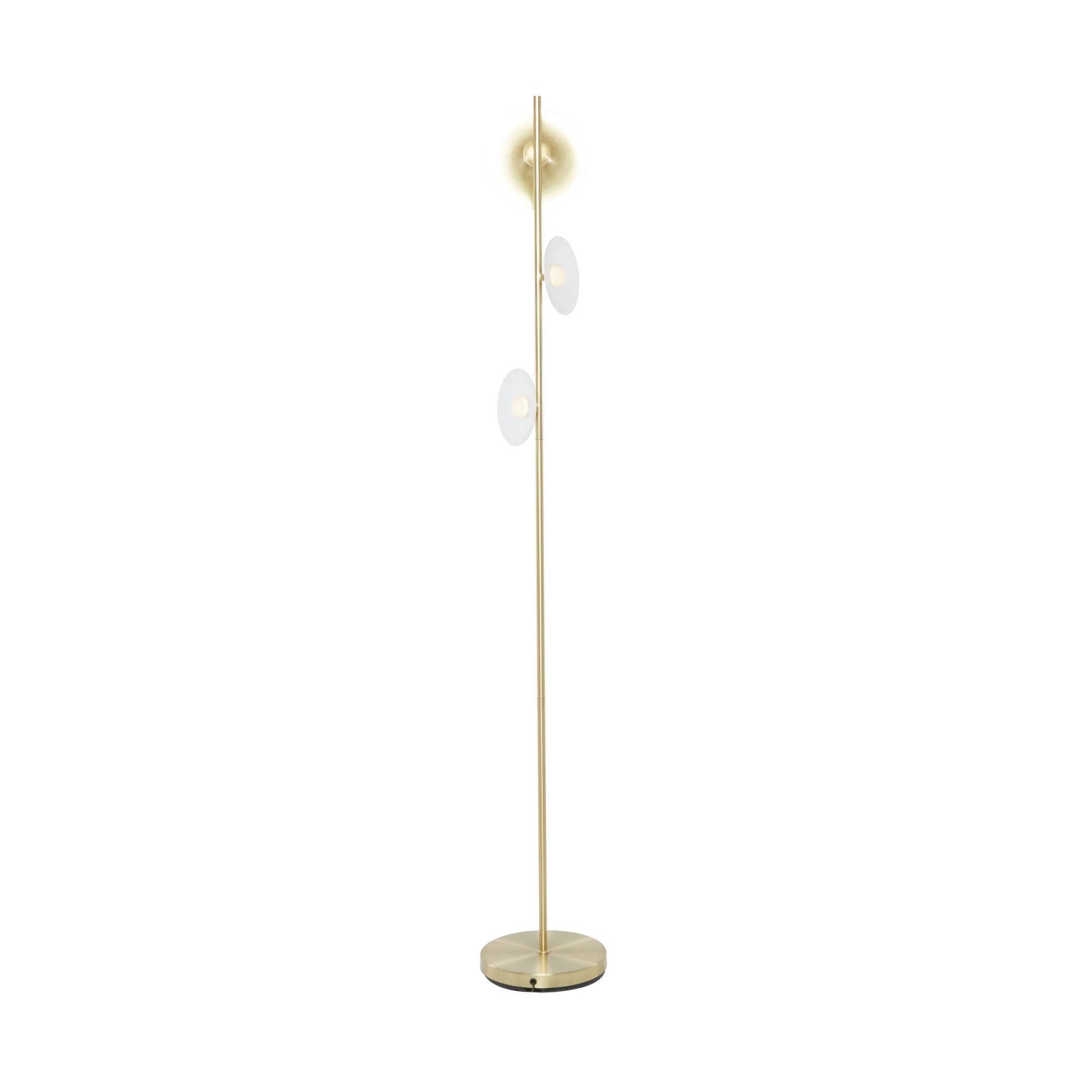 Gold Iron Modern Floor Lamp, 67" x 10" x 10"